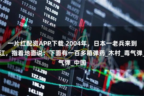 一片红配资APP下载 2004年，日本一老兵来到黑龙江，指着地面说：下面有一百多箱弹药_木村_毒气弹_中国